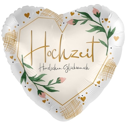 AFIE Hochzeitsglückwunschkarte Mit Trockenblumen & Traumfänger-Design – Goldglitzernd, Inkl. Umschlag