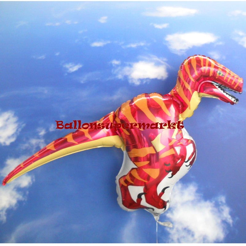 Velociraptor Dino Supershape Folienballon – 96x96 Cm, Mit Helium Aufblasbar, Hält 5+ Tage