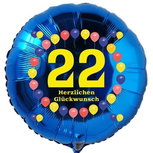 Luftballon Aus Folie 22 Geburtstag Herzlichen Gluckwunsch Ballons Blau Ohne Helium Geburtstag 45 Cm Folienballons Geburtstag Jahrgang Ohne Helium Geburtstag 45 Cm Folienballons Ohne Helium Folienballons Zum Geburtstag Ohne