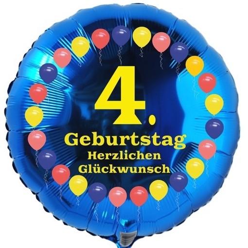 Luftballon Aus Folie 4 Geburtstag Herzlichen Gluckwunsch