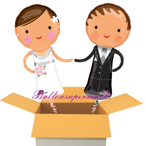 2pcs Braut und Bräutigam Kleid Aluminiumfolie Ballon Hochzeit Dekoration HK