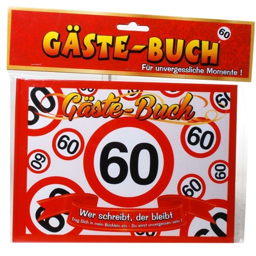 Geburtstags Gastebuch Verkehrsschild 60 Geburtstagdekoration Zum 60 Geburtstag