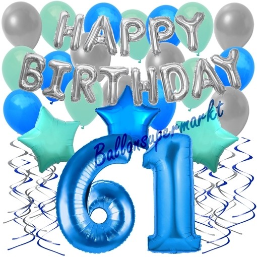 34 Teiliges Geburtstagsdeko Set Mit Luftballons Happy Birthday