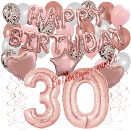 30 Geburtstag Party Teller prismatisch schwarz rosa  Tisch Deko Dekoration