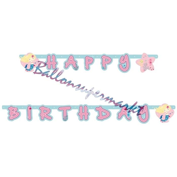 Meerjungfrau Geburtstag Party Dekoration – Happy Birthday Banner & Unterwasser-Girlande, Für Meerjungfrauen-Themenparty, Mädchengeburtstag
