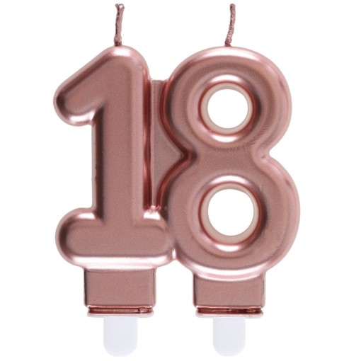 Rosegold-Folienballon Zahl 3 – Stehend, 38 Cm Hoch, Ohne Helium Für Geburtstagspartys