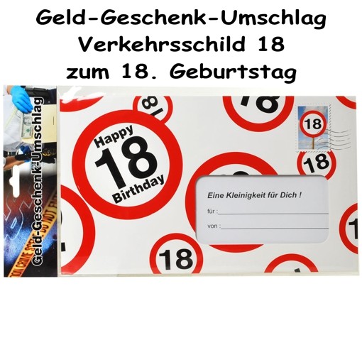 Verkehrszeichen Bild 18 Geburtstag Deko Geschenk Personliches