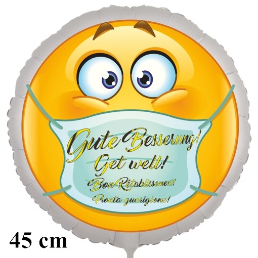 Guter Besserung Ballon 4 Sprachig 45 Cm