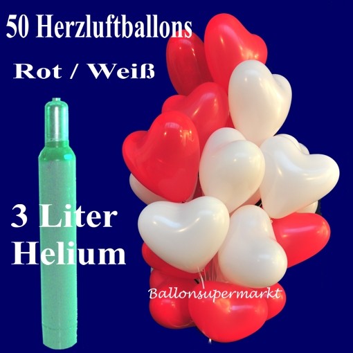 Herz Luftballons Ø 15 cm 100 Stk rot Herzballons Hochzeit Ballons 