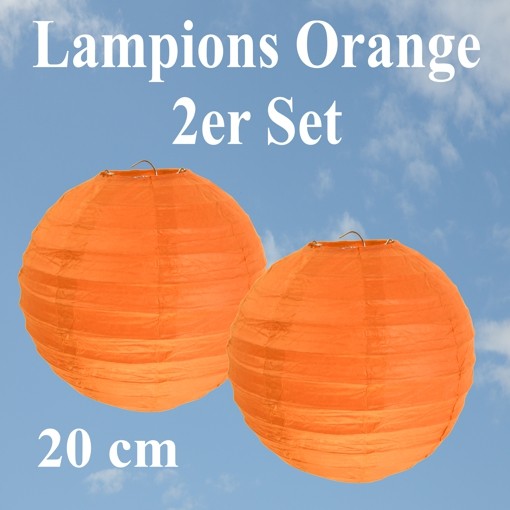 9 Stück Papier Lampions Rosa & Orange - Party Deko Laternen 15-25cm