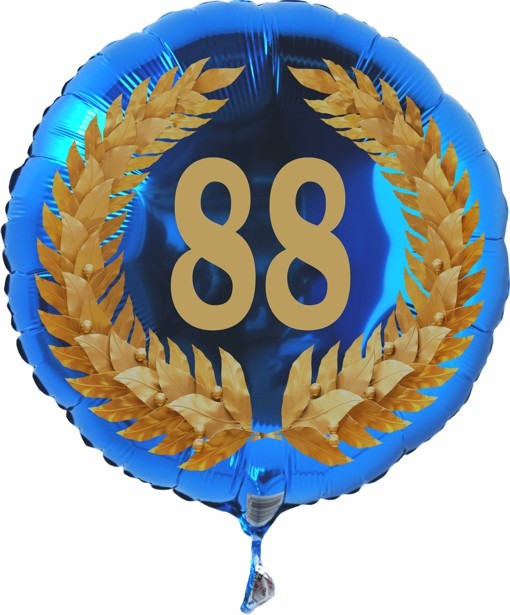 Folienballon Mit Der Zahl 88 Im Lorbeerkranz Folienballon Mit