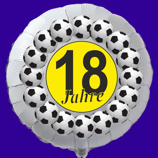 Luftballon 18 Geburtstag Fussball Folilenballon Mit Ballongas