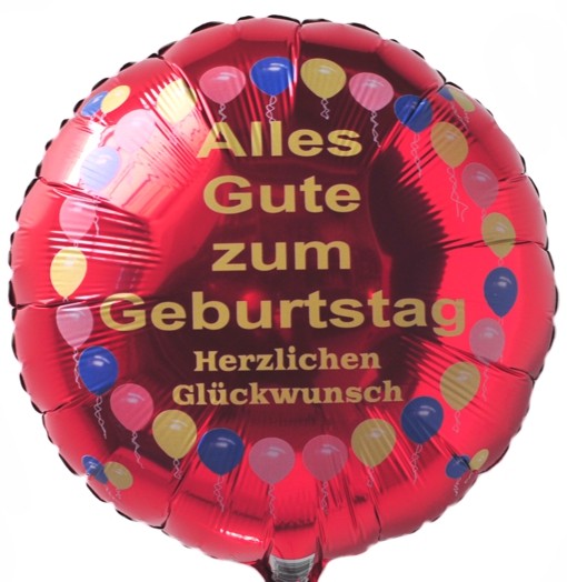 Geburtstags Luftballon Alles Gute Zum Geburtstag Balloons Rot Herzlichen Gluckwunsch Folienballon Inklusive Helium