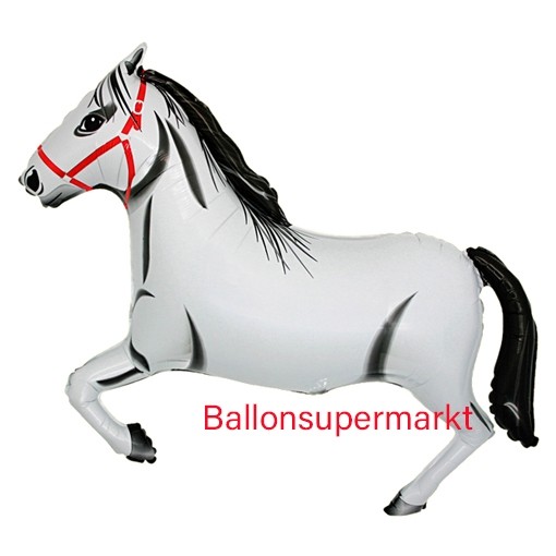folienballon pferd weiss folienballon mit ballongas