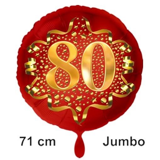Folienballon XL Großezahl 80cm Geburtstag Helium Luft-Ballon Zahlen Gold Deko 