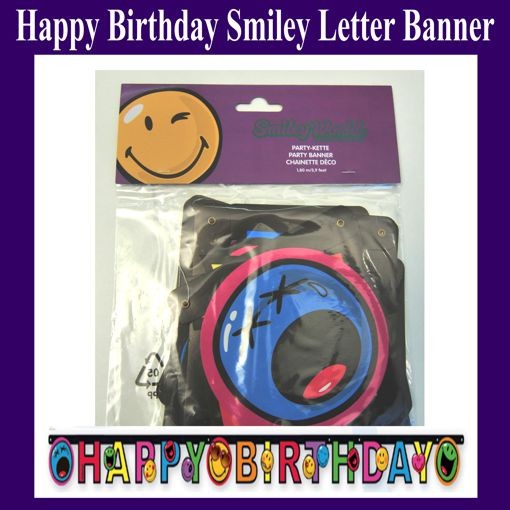Smiley Geburtstag Happy Birthday Banner