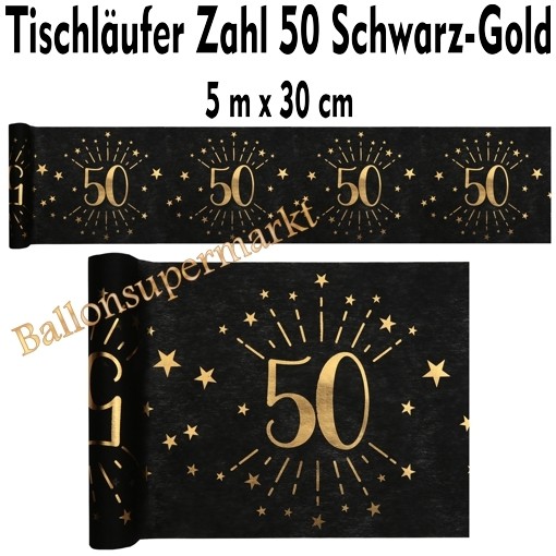 Zahlen Konfetti "50" Schwarz/Gold Geburtstag Dekoration Party Tischdeko