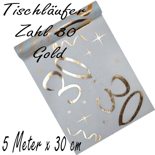 Tischdecke Zahl 30 Gold Tischdekoration Zum 30 Geburtstag