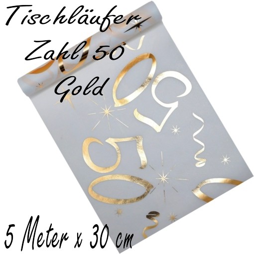 Tischdecke Zahl 50 Gold Tischdekoration Zum 50 Geburtstag