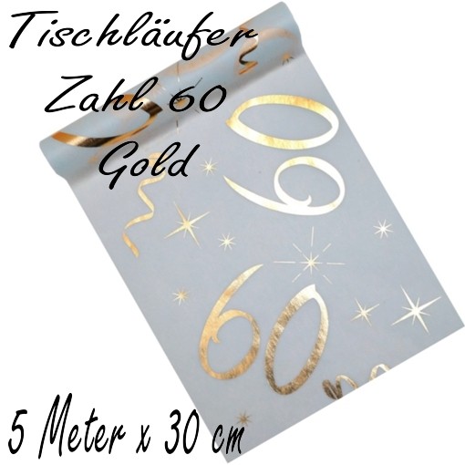 Tischdecke Zahl 60 Gold Tischdekoration Zum 60 Geburtstag