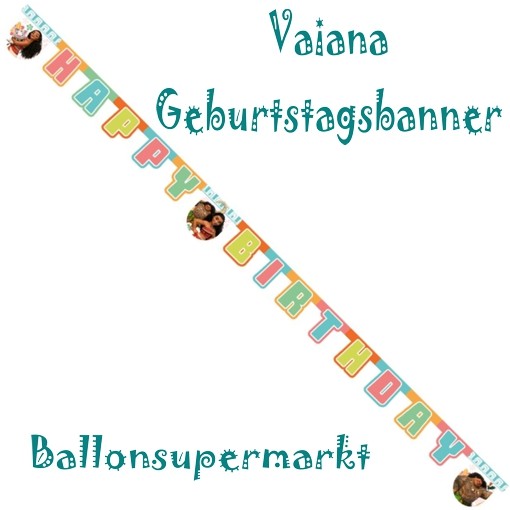 Happy Birthday Girlande Vaiana Moana 200 X 14 Cm Disney Vaiana