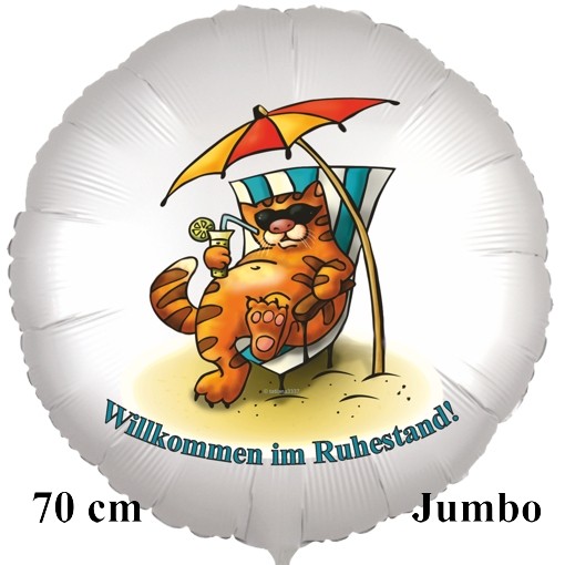 Rentner-Ballon Mit Faultier – Lustige Deko Zum Ruhestand, 45 Cm, Für Helium