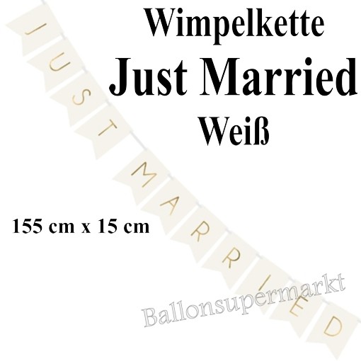Just Married Girlande Hochzeitsgirlande Aus Kraftpapier