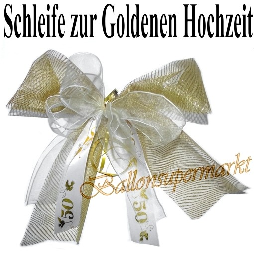 Hochzeitsschleife Hochzeitsdeko Zierschleife Goldene Hochzeit