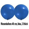 Luftballons Latex 40cm Ø, Blau, 2 Stück