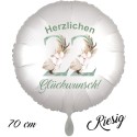 Herzlichen Glückwunsch Boho. Großer Luftballon zum 22. Geburtstag mit Helium-Ballongas