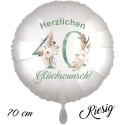 Herzlichen Glückwunsch Boho. Großer Luftballon zum 40. Geburtstag mit Helium-Ballongas