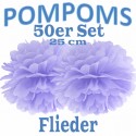 Pompoms, Flieder, 25 cm, 50er Set