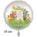 Dschungel-Tiere-Luftballon zum 6. Geburtstag, 43 cm, mit Ballongas