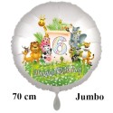 Großer Dschungel-Tiere-Luftballon zum 6. Geburtstag, 70 cm