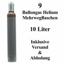 9 Ballongas Helium 10 Liter Mehrwegflaschen