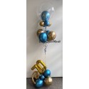 Ballon-Bouquet Blue Gold