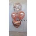 Luftballon-Bouquet-Hochzeit Rosegold