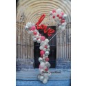 XXL - Herz zur Hochzeit Organic mit unterschiedlichen Ballongrößen
