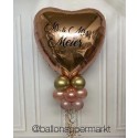 XL Folienballon Herz in Rosegold