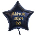 Abi 2024, Luftballon, Sternballon aus Folie, schwarz