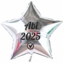 Abi 2025, Luftballon mit Helium-Ballongas, Sternballon, silber