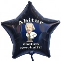 Abitur endlich geschafft, Luftballon mit Helium-Ballongas, Sternballon, schwarz