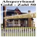 Absperrband Gold, Zahl 50