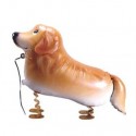 Golden Retriever, Airwalker Luftballon aus Folie ohne Helium