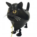 Schwarze Katze, Airwalker Luftballon aus Folie ohne Helium