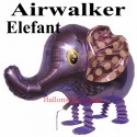 Elefant, Airwalker Luftballon aus Folie mit Helium