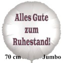 Alles Gute zum Ruhestand! 70 cm großer Satin-Luftballon aus Folie ohne Helium-Ballongas