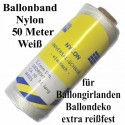 Ballonband, Nylonschnur, Rolle 50 Meter, reißfest