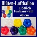 Blüten-Luftballon, 1 Stück, Farbauswahl, 40 cm, Kristallfarben