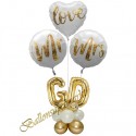 Personalisierte Ballondekoration zur Hochzeit, Mr & Mrs in Love mit den Initialen des Brautpaares